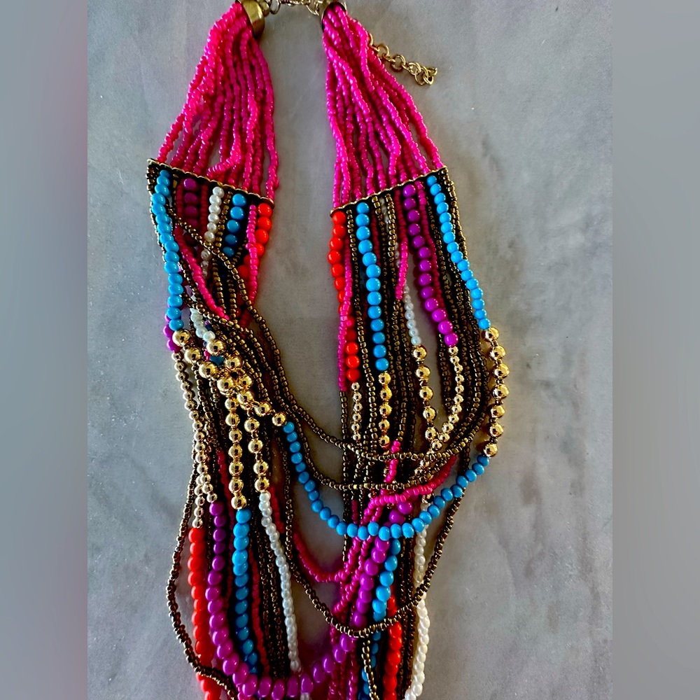 💜💛 NWOT Handmade Women’s Indian necklace 💛💜